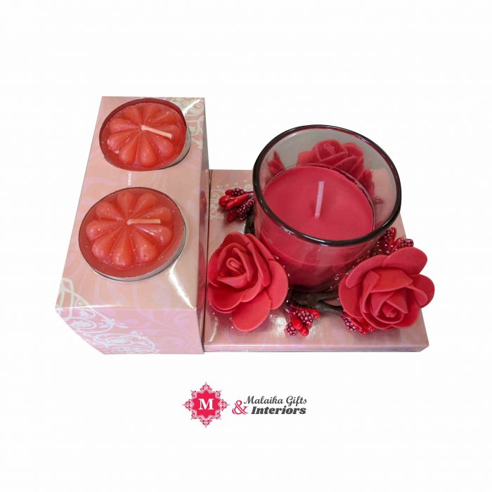 Pack of 3 romantic scented candles