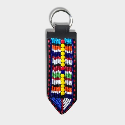 Beaded Leather Keychains