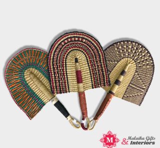African hand woven sisal fan