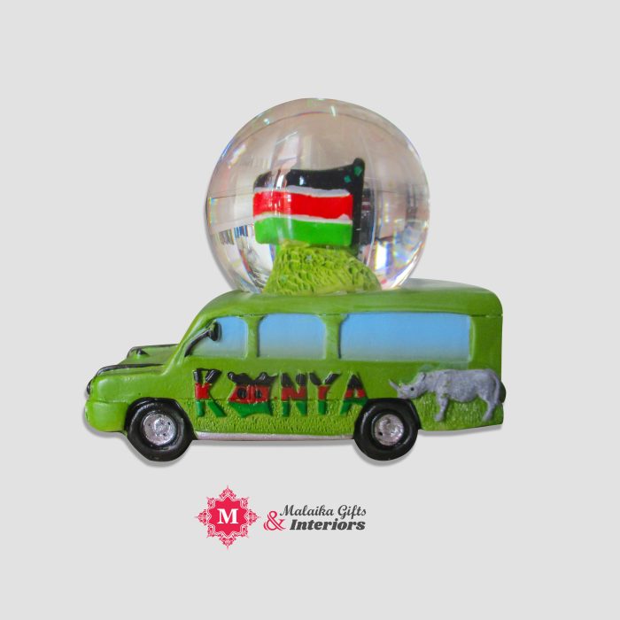 Authentic Resin Model of a Kenyan Land Cruiser Safari Vehicle with Flag