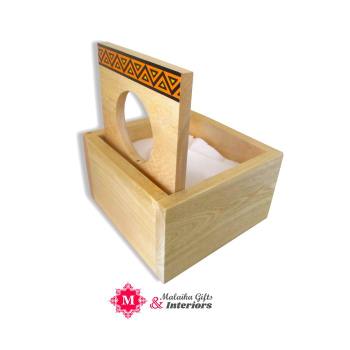 Handcrafted Wooden Square Serviette Holder