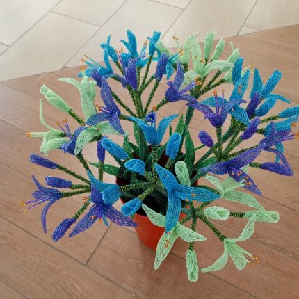 Beaded agapanthus flowers - malaikagifts interiors