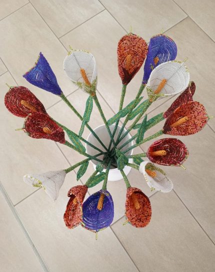 Beaded calla lilies - malaika gifts interiors, flowers in nakuru