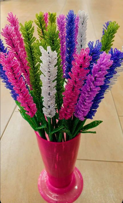 Beaded lavender stems - malaika gifts interiors