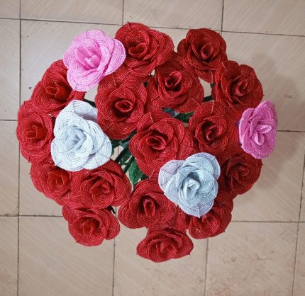 Beaded rose flowers- malaika gifts and interiors