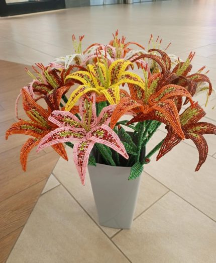 Beaded tiger lilies -Malaika gifts interiors