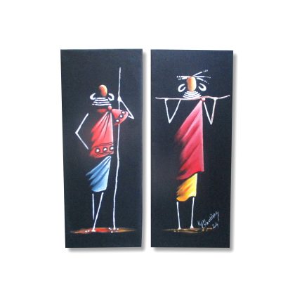 Vibrant Maasai Tribe Lifestyle Paintings