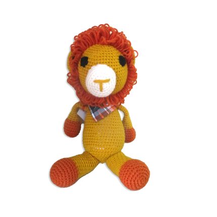 Hand-Knitted Lion Plush Toy